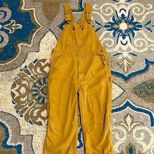 COPY - Dickies Cropped Overalls in Tan Fits Women’s M
